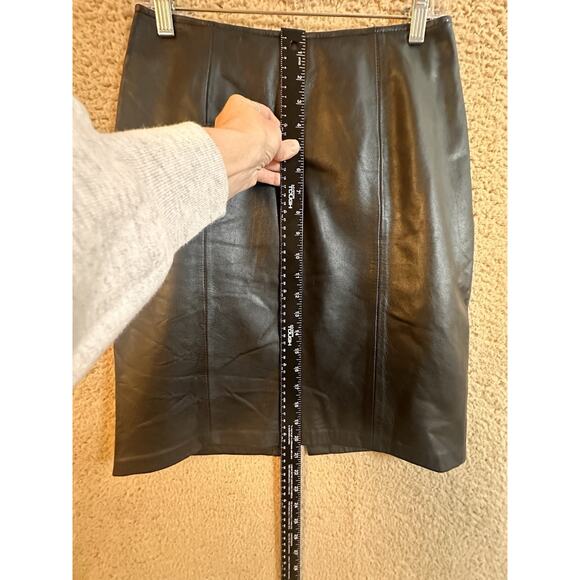 Croft & Barrow Black Lambskin Leather Mini Skirt Women’s Sz 4 Lined Whimsigoth‎ - Picture 8 of 13
